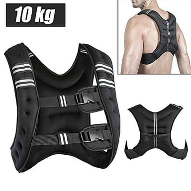 Gilet Lesté 10kg d'Entraînement et de Course, Veste lestée - Gilet de Poids 10KG pour Gym Formation, Entraînement Fitness