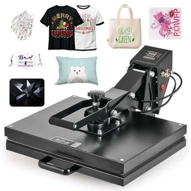 CREWORKS 40x50 CM Presse à Chaud pour T-Shirt 2000W Machine de Presse de la Chaleur Sublimation Transfert de Textile Polyvalente