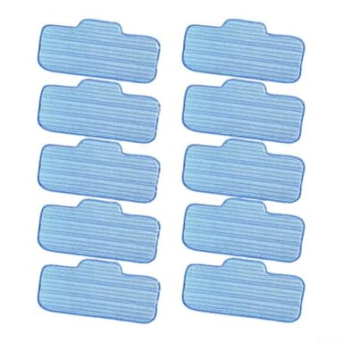 Lot de 10 tampons de rechange pour balai à franges Dupray propres pour nettoyeur vapeur compatibles avec les accessoires de balai à vapeur – Lot de 10 tampons en microfibre pour un retrait efficace de