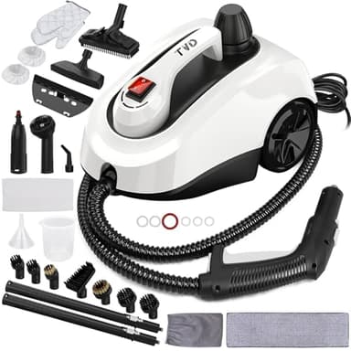 TVD Nettoyeur Vapeur,Multi-usage Nettoyant Vapeur,nettoyeur vapeur pour Canapé Avec 26 Accessoires Pour Taches sur Vitres,lit,Matelas,Tapis,Voiture,Cuisines- 5 mètres de Câble