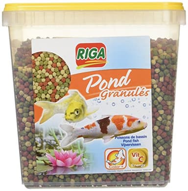 Riga - Pond Energy Granulés - Granulés pour Poissons de Bassin ou d'Étang - Alimentation Énergétique et Complète - Riche en Vitamine C - 1,25 kg