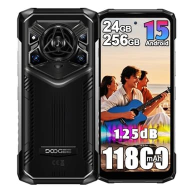 DOOGEE Blade 20 Pro Telephone Portable Incassable 4G, 11800mAh 18W 24Go+256Go(2To) Rugged Smartphone,50MP IA Caméra 6.6''HD+ Smartphone Incassable, 156DB Speaker, Triple Slot/IP68/NFC/GPS (Argent)