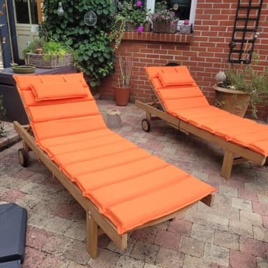 Teck'Attitude Matelas Orange pour Bain de Soleil