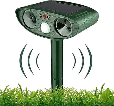 Répulsif Chat Ultrason, Repulsif Chat Solaire, Étanche Repulsif Chat Exterieur avec détecteur de Mouvement, Répulsif Ultrason Anti Rongeurs pour Animaux, Animaux Sauvages