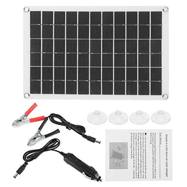 Miosugo Panneau solaire monocristallin de 100 W, kit de panneau solaire flexible, module monocristallin 12 V, régulateur solaire, idéal pour camping-car, bateau, charge d'énergie de batterie