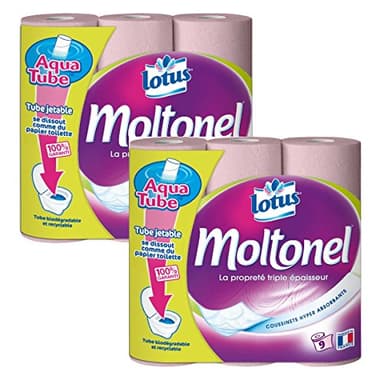 Lotus Moltonel 18 rouleaux papier toilette 3 épaisseurs doux et résistante et made in France