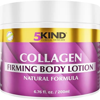 5kind Creme raffermissante corps au collagène 200 ml - Creme hydratante corps pro au colagene pour une peau plus ferme & plus souple - Beauty cream luxueuse au collagène - Crème hydratante naturelle