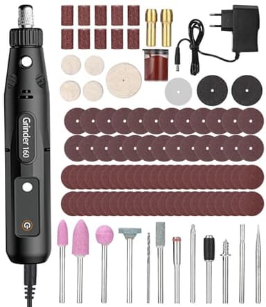 Outils Rotatif Multifonction Avec 104 Accessoires, 5000-18000 tr/min Outil Rotatif sans fil, 5 Vitesse Perceuse sans fil Mini, pour Gravure, Perçage, Meulage, Polissage,Découpe