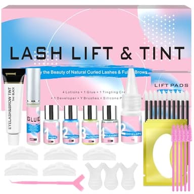 Kit Rehaussement de Cils avec Noir, 2025 Rehaussement Cils Noir, Set Semi-Permanent de Cils, Professionnel Lash Lift Kit, Lifting Rapide & Coloration Volumatrice, Idéal pour les Salons et à la Maison