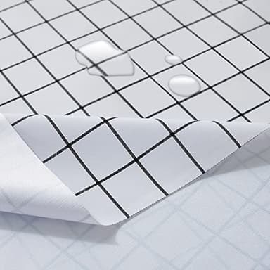 Rustique Plus de modèles imperméable PVC Nappe de Table Rectangulaire Résistant à l'huile Table Tissu(Blanc,90_x_140_cm)