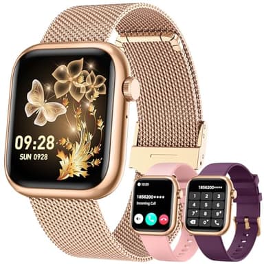 Montre Connectée Femme Sport Smartwatch: 1.83" Fitness Smart Watch avec Appel Bluetooth 100+ Sport Mode Podometre Moniteur de Sante Tension Arterielle Montres Intelligente pour Andriod et iphone