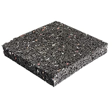 ANRO Lot de 10 tapis de protection de bâtiment, anti-vibration, anti-chute, en caoutchouc, noirs, tapis de terrasse, 100 x 100 x 15 mm