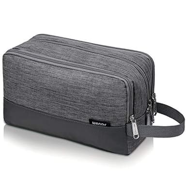 WANDF Trousse de Toilette Homme Sac de Toilette Accessoires de Voyage Trousse Maquillage Femme Organisateurs de Toilettes(A - Denim Grey)