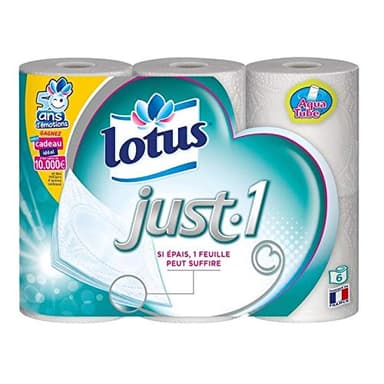 Lotus - Just One 6 Rouleaux - Lot De 4 - Vendu Par Lot - Livraison Gratuite En France