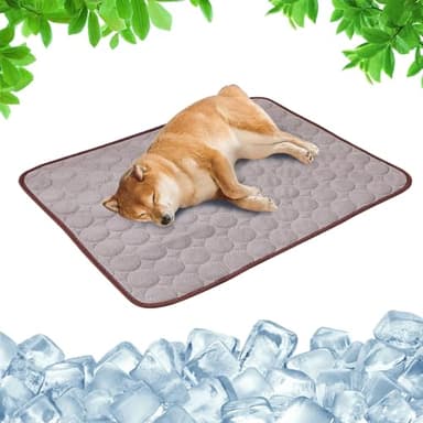 Tapis Rafraîchissant Chien Pet Cooling Mat Étanche Facile à Nettoyer Convient aux Petits et Grands Compagnons Tapis Fraîcheur Chat (Curry, XXL)