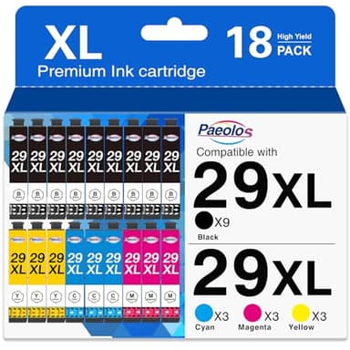Paeolos 29XL Remplacement pour Epson 29 XL Cartouches d'encre Fraise pour Epson Expression Home XP-235 XP-355 XP-445 XP-345 XP-255 XP-245 XP-332 XP-335 XP-342 XP-432 XP-435 XP-442 XP-355 XP-352
