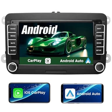 AWESAFE Autoradio Android Carplay Compatibilité pour Golf 5 6 VW Passat Polo Seat Skoda, 7 “ HD écran Tactile, intégré Bluetooth carplay Android Auto FM,RDS,WiFi[2Go+32Go]