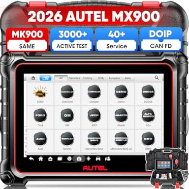 Autel MaxiCheck MX900 Valise Diagnostic Auto, 2026 Mêmes Fonctions Que MK900 MK900BT, Version Améliorée de MK808BT MK808S MX808S, 3000+ Tests Actifs, DoIP & Can FD, 40+ Services, Tous Systèmes, 11OS