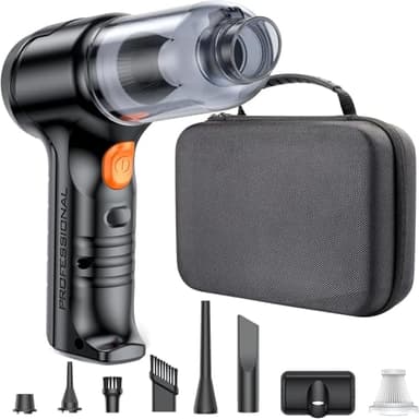 SEALIGHT Aspirateur à Main, 4 in 1 Aspiration Super Puissante Aspirateur Voiture Puissant sans Fil, Moteur sans Balais, Mini Aspirateur de Voiture avec Boîte de Rangement pour Voiture Animaux Maison