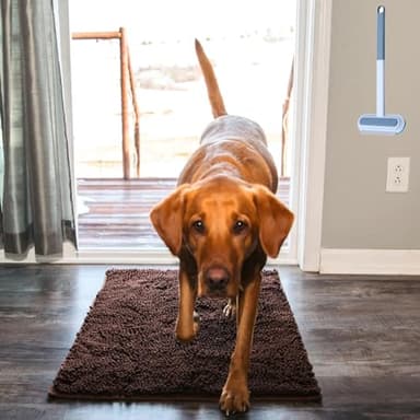 Ovanor Tapis Ultra-Absorbant, Tapis Ovanor Chien, Cryptage Renforcé Paillasson Interieur Entree, fibre absorbante ultrafine, Antidérapant Et Lavable En Machine, Avec Tous Les Sols (B,40*60CM)