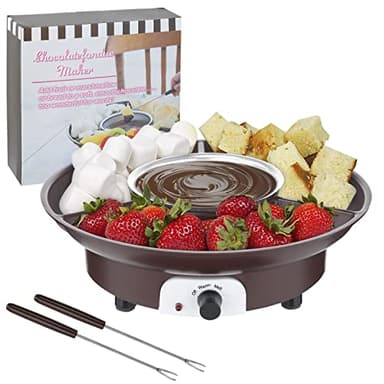 Dinglong Fontaine à Chocolat Electrique, Fontaine à Chocolat électrique Grande en Acier Inoxydable - Fontaine à Chocolat pour la Maison, Fondue au Chocolat, Chocolate Service à Fondue au Chocolat