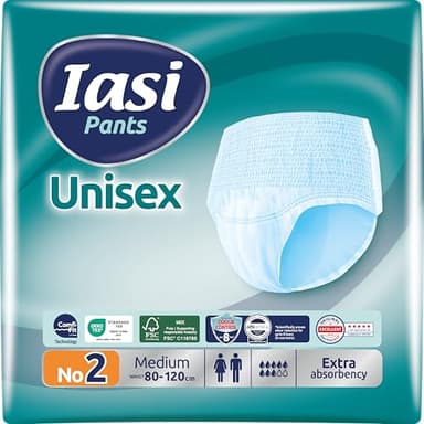 IASI Pants UNISEX haute protection, 14 culottes pour incontinence, absorption EXTRA, taille M, 14 unités
