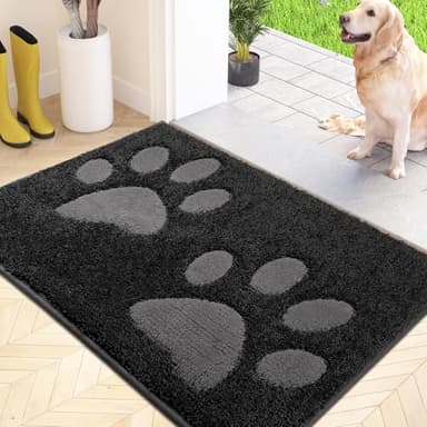 FCSDETAIL Paillasson Interieur 50 x 80 cm, Tapis d'Entrée Antidérapant et Lavable en Machine, Tapis de Sol Douces Absorbantes pour Chien, Entrée, Porte, Couloir