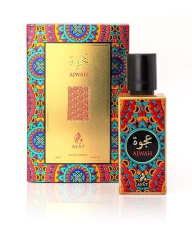 Eau de Parfum AJWAD 60ml Attar Arabian de Dubai Cadeau Parfait Pour Femme, Fragrance Oriental Halal en Note de Bergamote, Litchi, Jasmin, Roses, Cannelle, Cèdre, Ambre, Musc, Vanille