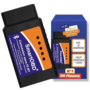 OBD Bluetooth - Diagnostic OBD Auto Universel 2025 | Lisez & Effacez Les Codes Erreurs en 4 Min | Compatible Tous Véhicules | Valise OBD - Support 7j/7 - Thunder Treadz