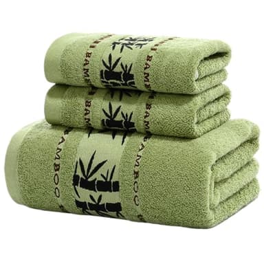 Lot de 3 serviettes de luxe en fibre de bambou douces et absorbantes avec serviette de bain de 139,7 x 71,1 cm et 73,7 x 33 cm, serviettes lavables en bambou pour salle de bain