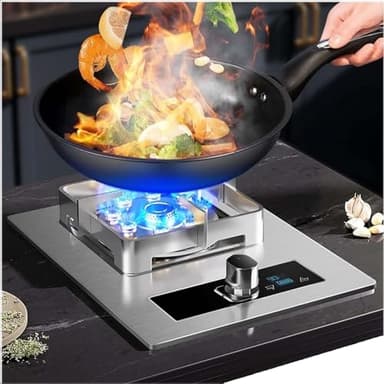 Gaziniere Gaz - Cuisinières À Gaz Portatives De Table Et Encastrées, Cuisinière À Gaz D'ajustement De Taille De Flamme, Cuisinière À Gaz De Synchronisation De 90 Minutes(LPG)