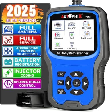 AUTOPHIX 7310 Système Complet Outil de Diagnostic OBD2 Compatible avec Land Rover Fonctions Complètes Scanner OBD2 Outil Diagnostic Automobile d'enregistrement Batterie pour Tous Les JLR après 1996