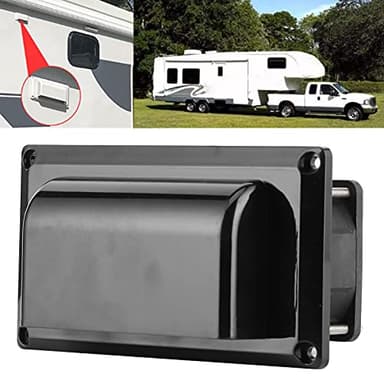 Wakects Extracteur d'Air, 12V 25W Ventilateur d'Extraction Latérale, Ventilation Caravane Camping-car Remorque RV pour Campeur Bateau Marine Yacht Noir 123x163mm