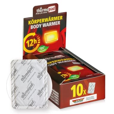 THERMOPAD Chauffe Corps – L'ORIGINAL : 10 Pieces de chaufferettes pour jusqu'à 12 Heures de Chaleur pour Tout Le Corps - activé par l'air - Utilisation immédiate
