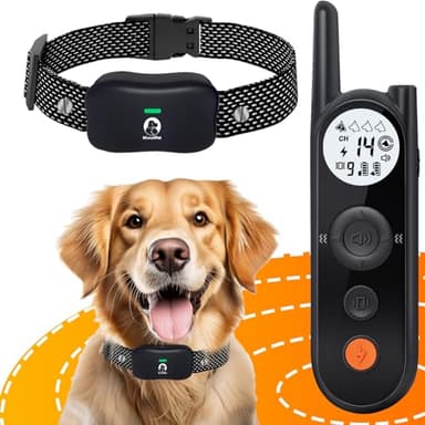 Clôture Électronique pour Chien,8M à 1050M Ajustable Clôture avec Télécommande de Dressage,Résistant à L’Eau Collier de Dressage pour Chiens de Moyennes et Grandes