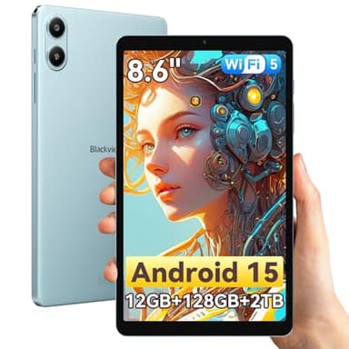 Blackview Link2 8 Pouces Tablette Android 15, 1340 x 800 Écran, Mini Tablette Gaming, 12Go RAM + 128Go ROM/1To TF, Gemini AI 2.0, Face ID, Widevine L1/WiFi 5G/5000mAh/8Mpx + 5Mpx/GPS/OTG/OTA/BT5.0