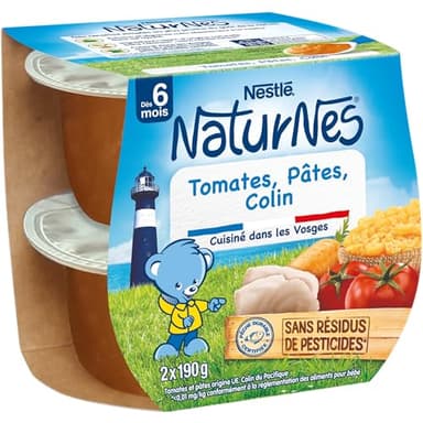 NESTLÉ BÉBÉ - TOMATES PÂTES COLIN DES 6 MOIS 2x190g