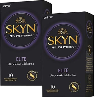 SKYN® Elite Préservatifs Ultra Fins et Ultra Doux, sans latex - Paquet de 10 x 2