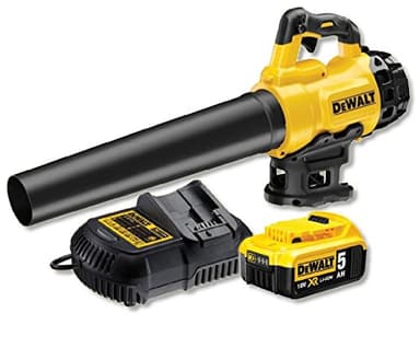 DEWALT - Souffleur Brushless XR 18V 5Ah Li-Ion - DCM562P1-QW - Souffleur Électrique Portable sans Fil avec 1 Batterie et Chargeur - Silencieux 65dB - Volume d'Air 400cfm - Vitesse 144km/h - 3,2kg