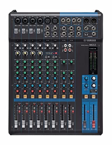 Yamaha MG12 - Console de mixage compacte avec 12 canaux d'entrée et préamplis micro D-PRE