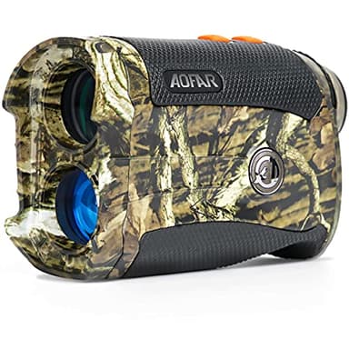 AOFAR HX-1200T Télémètre de Chasse 1200 mètres, Camo Imperméable à l'eau, 6X 25mm, modèle de Gamme et d'arc, Emballage de Cadeau,Batterie Libre