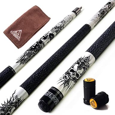 CUESOUL Rockin Series 57 "21 oz Maple Pool Cue b?Ton Set avec Joint Protector Protector/Arbre et Cue Serviette (G407)