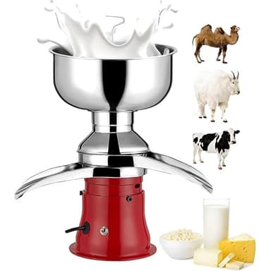 WEIMILOR Écrémeuse électrique en Acier Inoxydable 304, débit 50 l/h, 9 500 TR/Min, pour Lait de chèvre Frais, avec cuve de 5 l