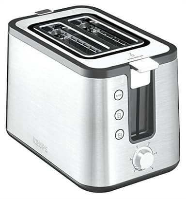 KRUPS Control Line Grille-pain inox 2 fentes extra larges, Toaster 850 W, Remontée extra haute, 6 niveaux de dorage, Fonction réchauffage et décongélation KH442D10