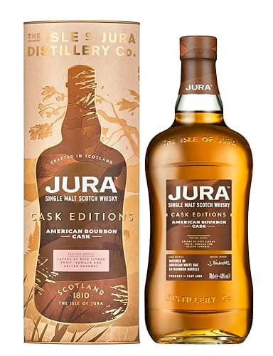 JURA - Bourbon Cask - Whisky Single Malt - Notes de Sirop de Caramel Crémeux & Abricot - Origine : Ecosse/Highlands-Jura - 40% Alcool - 70 cl