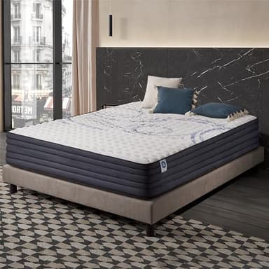 NATURALEX - Matelas PerfectSleep 140x190 cm - 30 cm - Soutien Mousse à mémoire de Forme - Accueil Blue Latex - Confort Ferme - Respirant - 7 Zones - Réversible - Haute Densité - Fabriqué en Europe