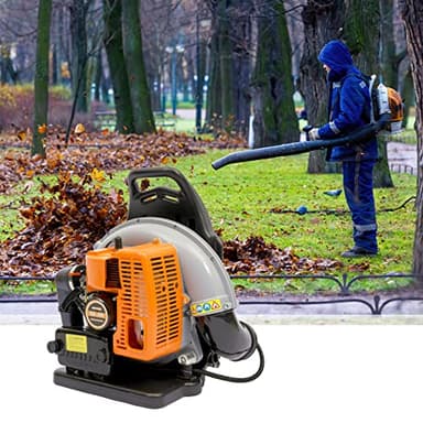 Souffleur de Feuilles à Dos à Essence 65CC 2 Temps, Souffleur Thermique avec Filtre à air Sac à Dos Confort des Feuilles pour Le Traitement. Déneigement en Hiver