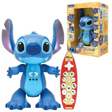 Lexibook, Disney Stitch, Robot Interactif Télécommandé Bilingue français Anglais, Contrôle Gestuel et Télécommande, Réagit au Toucher, Programmable, À Deux Vitesses, Bleu, STITCHi1