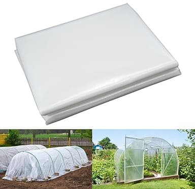 MAILEKT Bache pour Serre ,Bache Plastique Transparente, Bache Serre Tunnel 3m x 6m, Film Polyéthylène de Extra-épais Clair Jardin Grandir Couverture De Polytunnel pour Légumes und Tomate