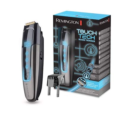 Remington Tondeuse Barbe [Technologie tactile numérique] TouchTech (Lames titanium, guide motorisé: 175 hauteurs de coupe 0,4-18mm, Wet&Dry, vitesse automatique, sans fil/ secteur, charge USB) MB4700